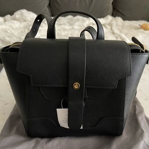 NWT Senreve Mini Maestra in Pebbled Black Leather